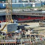  ??  ?? Il cantiere della stazione Foster