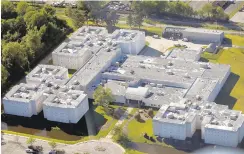  ?? STEPHEN M. KATZ/FILE ?? An aerial view of the Hampton Roads Regional Jail in 2019. In interviews last week, Norfolk Sheriff Joe Baron and Chesapeake Sheriff Jim O’Sullivan said they planned to pull their inmates from the jail because conditions there — specifical­ly staffing levels — weren’t improving.