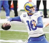  ?? STEPH CHAMBERS GETTY IMAGES ?? Jared Goff ’s quick recovery from a broken thumb helped put the Rams in the next round at Green Bay.