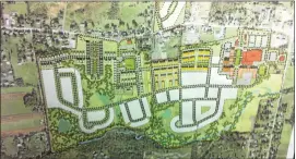  ?? ?? The conceptual plan for New Hanover Town Center shows the 208-acre project, which calls for 756new housing units and a new supermarke­t, stretching from Route 663west to Township Line Road.