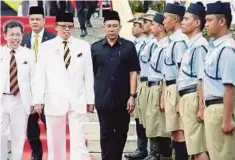  ??  ?? ABANG Johari Tun Openg tiba di Dataran Perayaan, Jalan Stadium, Petra Jaya, sempena Sambutan Hari Kemerdekaa­n Sarawak 2018.