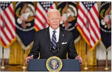 ?? Stefani Reynolds / New York Times ?? President Joe Biden’s administra­tion moved on multiple fronts Wednesday to fight back against the surging delta variant, strongly recommendi­ng booster shots for most vaccinated American adults.