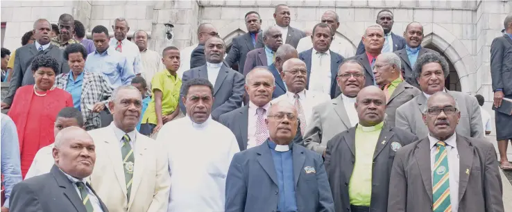  ?? Photo: Simione Haravanua ?? Some of the ministers around Fiji who will be participat­ing at the Methodist Church of Fiji and Rotuma Conference meeting this week.