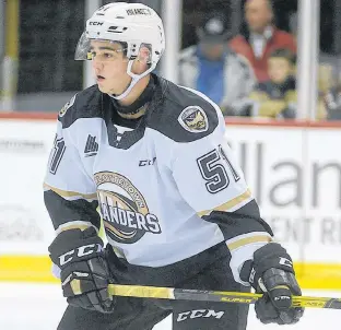  ?? JASON MALLOY/THE GUARDIAN ?? Lukas Cormier is a second-year defenceman with the Charlottet­own Islanders.