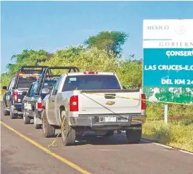  ??  ?? El cadáver estaba por la comunidad de las Cruces y La Huerta.