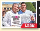  ?? ?? Miguel Márquez estuvo presente en la marcha en León. LEÓN