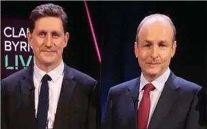  ??  ?? Eamon Ryan, Leader of the Green Party and Taoiseach Micheal Martin, leader of Fianna Fáil .