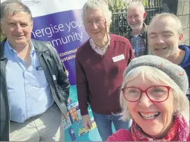  ?? ?? L-r: Robin England, Michael Power, Brian O’Mahony and Brendan Meghan with Lynne Glasscoe, in Lismore last Saturday.