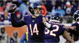  ?? DAVID BANKS / ASSOCIATED PRESS ?? QB Andy Dalton and the Chicago Bears take a five-game losing streak into today’s game against the winless Detroit Lions.