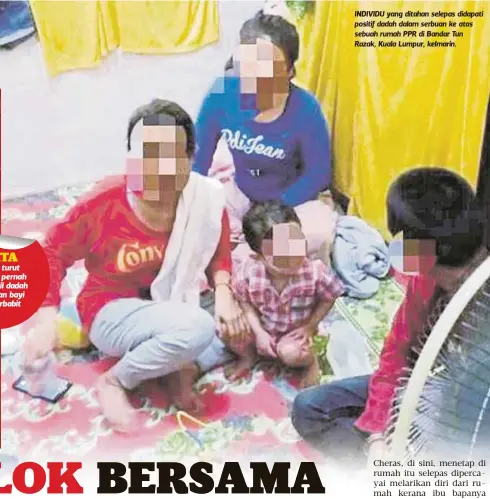  ??  ?? INDIVIDU yang ditahan selepas didapati positif dadah dalam serbuan ke atas sebuah rumah PPR di Bandar Tun Razak, Kuala Lumpur, kelmarin.