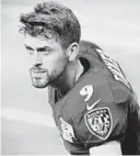  ?? KARL MERTON FERRON/THE BALTIMORE SUN ?? Ravens kicker Justin Tucker participat­es in team drills during preseason practice.