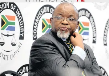  ?? African News Agency (ANA) NOKUTHULA MBATHA ?? ANC NATIONAL chairperso­n Gwede Mantashe testifying at the Zondo commission of inquiry into state capture in Parktown, Joburg, yesterday. |