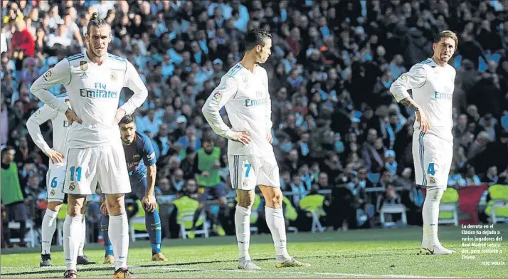  ?? FOTO: MORATA ?? La derrota en el Clásico ha dejado a varios jugadores del Real Madrid señalados, pero también a Zidane
