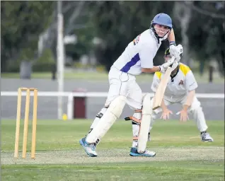  ??  ?? CHASE: Laharum’s George Macduff made 19 runs. Picture: PAUL CARRACHER