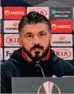  ?? LAPRESSE ?? Rino Gattuso, 40 anni, seconda stagione al Milan