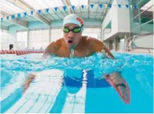  ?? FUENTE EXTERNA ?? Patricio López se entrena en el Complejo Acuático Simón Bolívar de Bogotá, Colombia, en enero de este año.