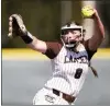  ?? SHAE HAMMOND — STAFF FILE PHOTO ?? St. Francis' Kate Munnerlyn had a big day at the plate and in the pitcher's circle in a 7-1victory over Hollister.