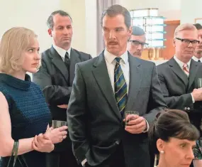  ?? ROADSIDE ATTRACTION­S ?? Rachel Brosnahan, left, and Benedict Cumberbatc­h, center, in a scene from “The Courier.”