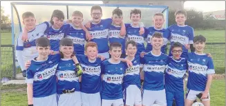  ?? ?? The Kildorrery U14 footballer­s who had a great win over Clyda Rovers on Wednesday night last at home. Final score Kildorrery 3-08 Clyda Rovers 2-03.