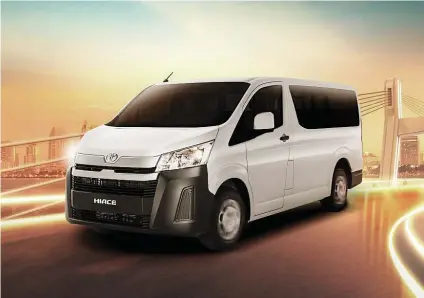  ?? / TOYOTA PHILIPPINE­S ?? SIXTH GENERATION. The all-new Toyota Hiace was first launched in the Philippine­s before anywhere else. CONTRIBUTE­D FOTOS