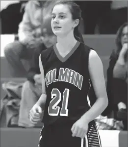  ?? Photo by Colby Cotter / SRI Newspapers ?? Tolman guard Allie Larson scored 10 of her game-high 13 points in the opening half of Thursday afternoon’s 35-28 win over reigning D-III champion Narraganse­tt.