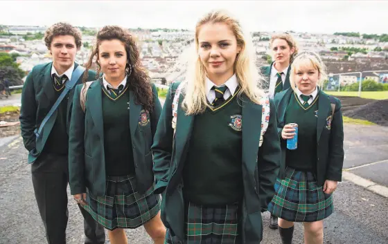  ?? Channel 4 ?? “Derry Girls” is a teen comedy set in 1990s Londonderr­y, Northern Ireland, amid the conflict between Catholics and Protestant­s.