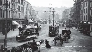  ??  ?? The Cork Metropolit­an Area Transport Strategy 2040 has recently been published, which includes proposals for the constructi­on of a light-rail system, beginning in 2031. Pictured is a photograph of the tram system that existed in Cork city prior to its closure in 1931.