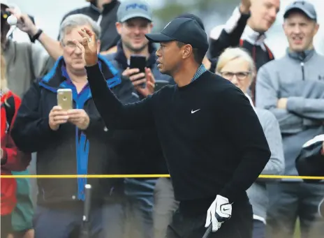  ?? Getty ?? Tiger Woods, pictured during a practice round at Carnoustie yesterday, has won the British Open three times