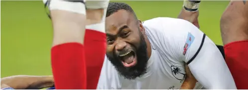  ??  ?? Semi Radradra scores a try against France in their last Test match in Paris in 2018. The Flying Fijians won 21-14.