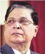  ??  ?? Chief Justice of India Dipak Misra