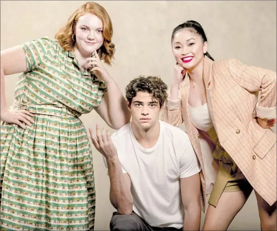  ?? Irfan Khan Los Angeles Times ?? STARS OF THE SEASON include Shannon Purser, left, and Noah Centineo of “Sierra Burgess Is a Loser” and Lana Condor “To All the Boys I’ve Loved Before.”