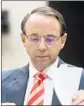  ??  ?? ROD ROSENSTEIN is withholdin­g documents, some conservati­ves say.