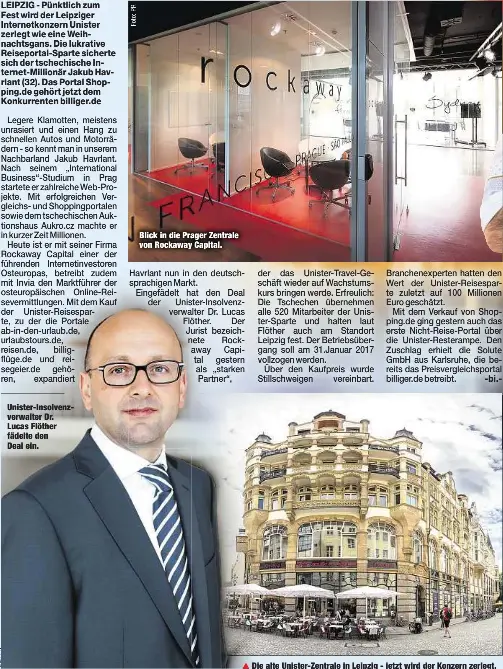 Prager Internet-Millionär kauft Unister-Reiseporta­le - PressReader