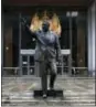  ?? MATT ROURKE — THE ASSOCIATED PRESS ?? This statue of the late Philadelph­ia Mayor Frank Rizzo is outside the Municipal Services Building in Philadelph­ia.