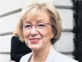  ?? STEFAN ROUSSEAU ?? Leader of the House of Commons Andrea Leadsom says she is ‘absolutely determined to support the PM in getting the best deal for the UK’