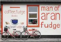  ??  ?? The Man of Aran Fudge shop in the Kilmurvey Craft Village.