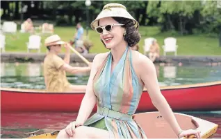  ?? NICOLE RIVELLI PHOTO ?? Rachel Brosnahan in “The Marvelous Mrs. Maisel.” She finds delight in her fabulous wardrobe while defying gender ideologies.