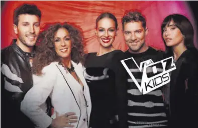  ?? NETFLIX ?? ‘La voz kids’, con Sebastián Yatra, Rosario, Eva González, David Bisbal y Aitana.