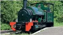  ?? OWEN HAYWARD ?? Kerr Stuart Brazil 0-4-0ST No. 886 Premier runs round its train at Kemsley Down on the Sittingbou­rne & Kemsley Light Railway.