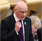  ?? ?? FM John Swinney has set a lo
y goal