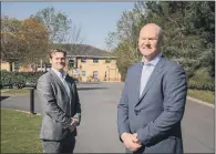  ??  ?? ZERO GOAL: Northminst­er Properties MD, George Burgess, left, with developmen­t surveyor, Alastair Gill, at Northminst­er Business Park.