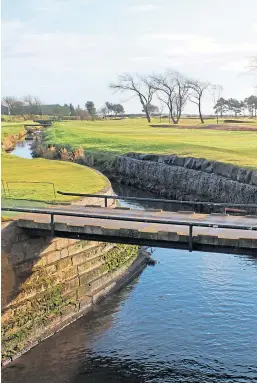  ??  ?? The Barry Burn flows through all three Carnoustie golf courses.