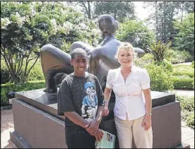  ?? FAMILY PHOTO ?? Leon, 12, and Vicki at the Atlanta Botanical Garden.