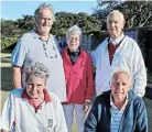  ?? SUPPLIED ?? The winners of the Raduespons­ored afternoon are left and in front, Julie Sluziuk and Henry van den Oever. Absent is skip Rose Wood. In the back row are runners-up Peet van Rooyen (skip), Sheila Pearce and Martin Leonard. Pictures: