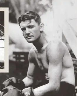  ??  ?? James Braddock jabs at Max Baer [top left] during their World title bout in 1935