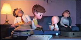  ??  ?? SIBLING RIVALRY: A new baby’s arrival causes friction between seven-year-old Tim (voiced by Miles Bakshi) and Boss Baby (Alec Baldwin). But when Tim discovers Boss Baby is actually a spy, they join forces to thwart a plot that involves an epic battle...