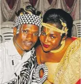  ?? PROVIDED ?? Celestine Mugisha and Winniefred Akello in Mbarara, Uganda, in November 2018 when Mugisha traveled to Africa to provide Akello’s family with the wedding dowry.