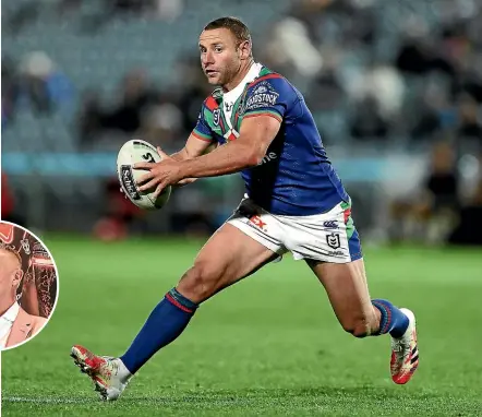  ?? GETTY IMAGES ?? Blake Green had an outstandin­g game for the Warriors against the Broncos, despite a tough week off the field after club owner Mark Robinson, inset, publicly announced that Green wouldn’t be returning to the club next season.