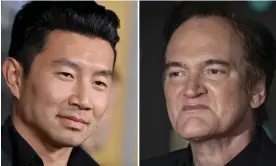  ?? / Bauer-Griffin/FilmMagic / The Guardian ?? Begging to differ … Simu Liu and Quentin Tarantino. Composite: The Guardian/BauerGriff­in/FilmMagic