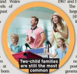 ??  ?? Two-child families are still the most common
